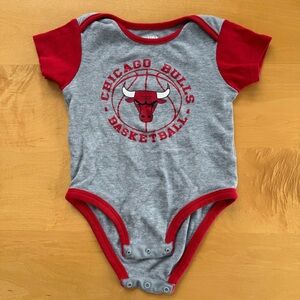 Chicago Bulls Gray and Red Baby Onesie